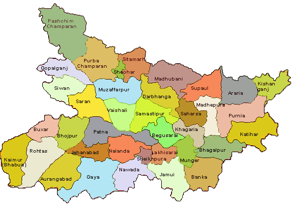 Bihar map